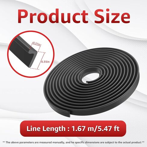 10512 Vinyl Strip 10'-6" for Tapco Pro 14, Pro 19, Maximum Bending Siding Brake Replacement Kit, Replacement for Tapco Brake Parts - Black in Kuwait