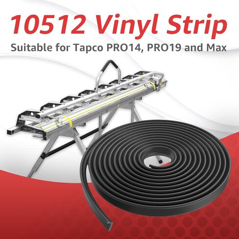 10512 Vinyl Strip 10'-6" for Tapco Pro 14, Pro 19, Maximum Bending Siding Brake Replacement Kit, Replacement for Tapco Brake Parts - Black in Kuwait
