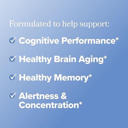 كبسولات مينو لصحة الدماغ + دعم الذاكرة - دعم يومي للأداء المعرفي والتركيز والشيخوخة الصحية للدماغ - مع الفوسفاتيديل سيرين والكرياتين وأوراق المريمية وهوبرزين أ - 30 وجبة in Kuwait