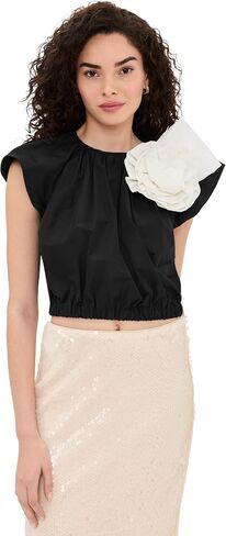 Sea Women's Laurie Solid Flutter Sleeve Top in Saudi Arabia