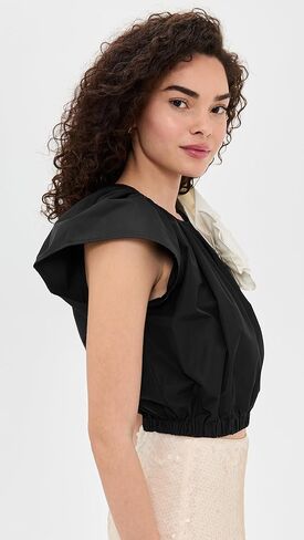 Sea Women's Laurie Solid Flutter Sleeve Top in Kuwait