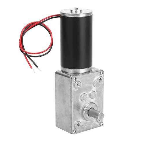 DC 12V Worm Gear Motor, High Torsion Speed Reduce Electric Motor Reversible Gear Reduction Electric Motor 8mm Shaft 12V(12V,50RPM) in Saudi Arabia