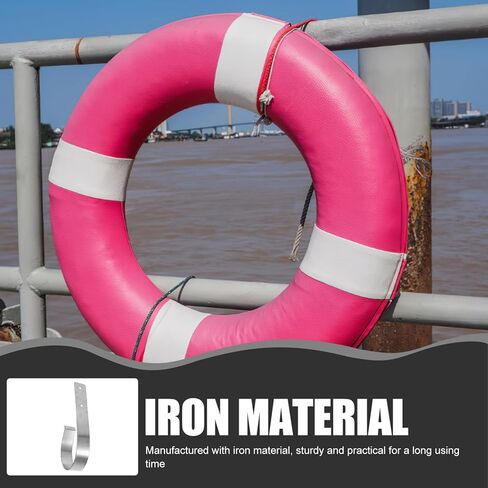 YARNOW Stainless Steel Ring Buoy Bracket Marine Horseshoe Bracket Life Buoy Ring Hanger Holder Large S Hook for Pool Poles Pool Brush Skimmer Hose Equipment B in Saudi Arabia