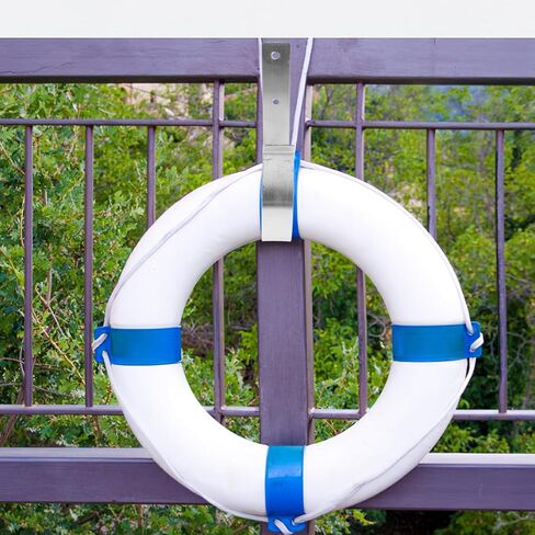 YARNOW Stainless Steel Ring Buoy Bracket Marine Horseshoe Bracket Life Buoy Ring Hanger Holder Large S Hook for Pool Poles Pool Brush Skimmer Hose Equipment B in Saudi Arabia