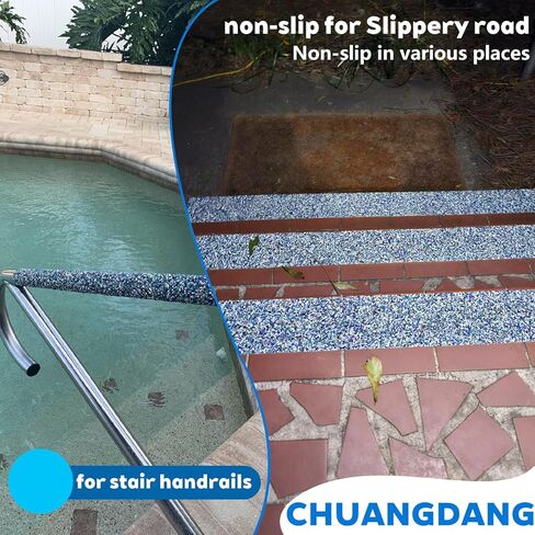 Blue Rubber Anti Slip Tape 2Inchx16.5Feet，Blue Non Slip Tape for Pool,Stair Steps,Bathroom,Trails,tub,Boats,ramp,Stairs Grip Tape,No Skid, High Traction Friction in Saudi Arabia