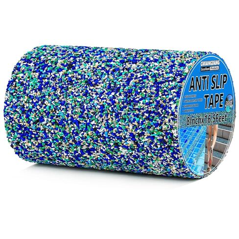 Blue Rubber Anti Slip Tape 2Inchx16.5Feet，Blue Non Slip Tape for Pool,Stair Steps,Bathroom,Trails,tub,Boats,ramp,Stairs Grip Tape,No Skid, High Traction Friction in Saudi Arabia