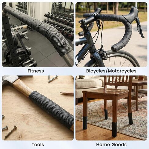 Rubber Grip Tape - 1 Inch x 16.4 Feet, Strong Adhesive Grip Tapes for Handles, Non Slip Tape for Drawers, Tools, Cabinet, Shelf & Stairs - Black Rubber Padding Sheet, Protect Surfaces, Prevent Sliding in Saudi Arabia