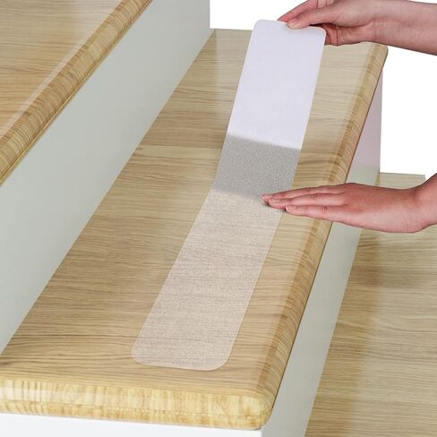 شريط Qingluan المضاد للانزلاق، شريط قبضة للسلالم في الأماكن المغلقة مقاوم للماء، شريط مطاطي للأحواض والسلالم والقوارب (شفاف، 4 بوصة × 60 قدم) in Kuwait