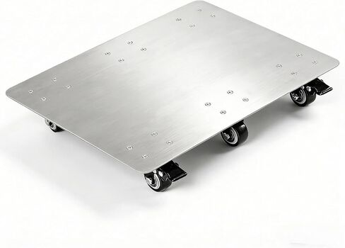 Heavy Duty Stainless Furniture Dolly - 16x12 In Platform，6 Swivel Casters with 4 Locking Brakes, 1000 LBS Capacity, Non-Scratch Rubber Wheels, Warehouse, Cabinet，Toolboxes in Saudi Arabia