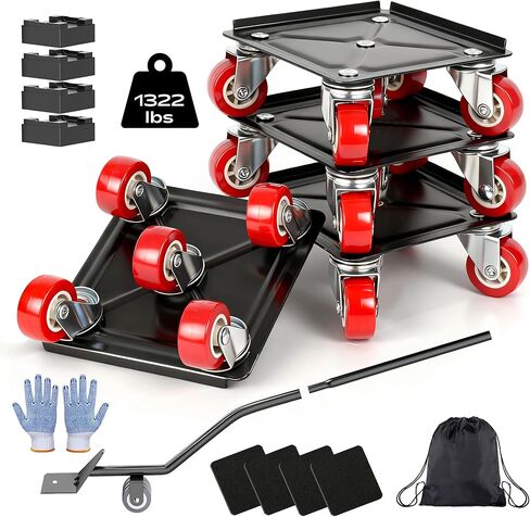 دوللي الأثاث مع 5 عجلات محركات الأثاث الثقيلة مع عجلات عجلات نقل الأثاث لدمى الأثاث الثقيل تتحرك دوللي بكرات رفع الأثاث الثقيلة سعة تحميل 2866 رطل in Kuwait