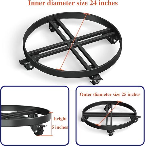 Heavy-Duty Stainless Steel Furniture Dolly,24'' x 18'' Furniture Mover with 1200LB Capacity, 5'' Swivel Casters & Tie-Down Straps for Secure Transport in Saudi Arabia