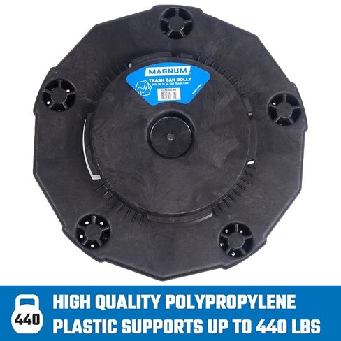 Magnum Red 44 Gallon Trash Can Set (Trash Can, Quiet Dolly, and Reinforced Lid), Construction Grade, Jobsite Ready for Handling and Rolling Garbage CMTC-CLD0-44R01 (1 Set) in Kuwait