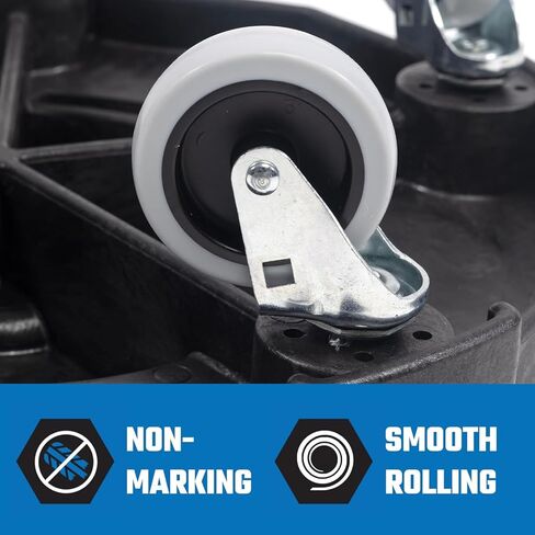 Magnum Red 44 Gallon Trash Can Set (Trash Can, Quiet Dolly, and Reinforced Lid), Construction Grade, Jobsite Ready for Handling and Rolling Garbage CMTC-CLD0-44R01 (1 Set) in Kuwait