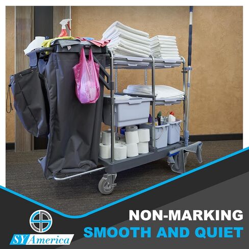 مجموعة عجلات بديلة SY America مقاس 4 بوصات مكونة من 4 عجلات من المطاط اللدن بالحرارة (TPR) فقط، سعة 1200 رطل، عجلات صناعية هادئة لا تحمل علامات للعربة، ومنضدة العمل، ودوللي in Kuwait