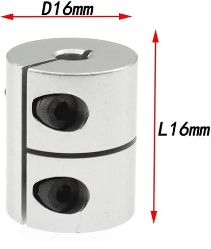 Rigid Shaft Coupler Clamp Coupling 3/4/5/6/6.35/8/10 D16L16(6X6) in Saudi Arabia