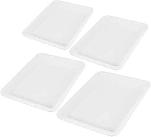 4Pcs Acid and Alkali Resistant Laboratory Storage Trays Small Plastic Containment Trays Spill Lab Sample Pans for Chemical Handling and Educational Experiments in Saudi Arabia