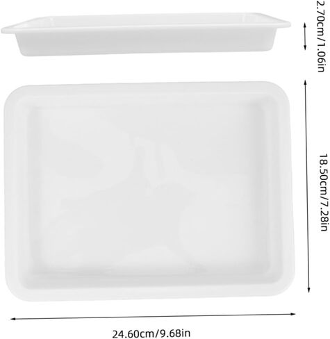 4Pcs Acid and Alkali Resistant Laboratory Storage Trays Small Plastic Containment Trays Spill Lab Sample Pans for Chemical Handling and Educational Experiments in Saudi Arabia