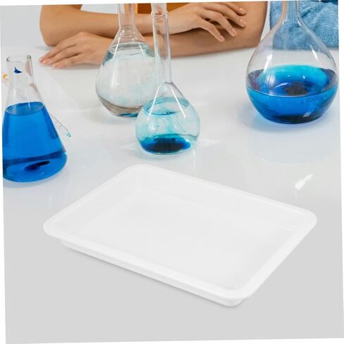 4Pcs Acid and Alkali Resistant Laboratory Storage Trays Small Plastic Containment Trays Spill Lab Sample Pans for Chemical Handling and Educational Experiments in Saudi Arabia