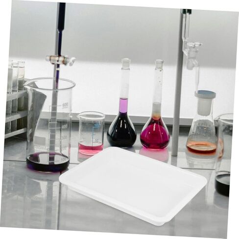 4Pcs Acid and Alkali Resistant Laboratory Storage Trays Small Plastic Containment Trays Spill Lab Sample Pans for Chemical Handling and Educational Experiments in Saudi Arabia
