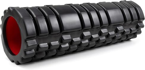 Foam Roller for Deep Tissue Massager, 18" Trigger Point Foam Roller, Patented Exercise Roller for Muscle Recovery, Physical Therapy, Improves Mobility, Fitness, Yoga and Pilates (Black) in Kuwait