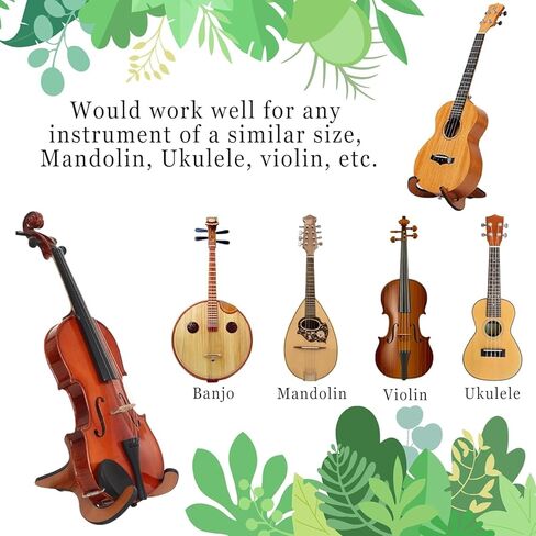 حامل حامل الكمان الخشبي من LeSage، حامل القيثارة المحمول على الأرض قابل للطي للكمان والمندولين والآلات الوترية in Kuwait