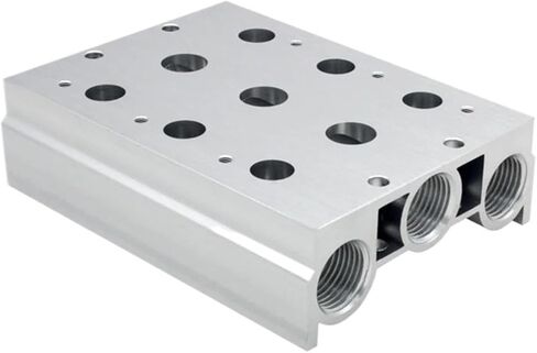 4V400M manifold, suitable for 4V400 series solenoid valves 4V410-15 4V420-15 4V430-15 valve plate base manifold(4V400M 15F) in Saudi Arabia