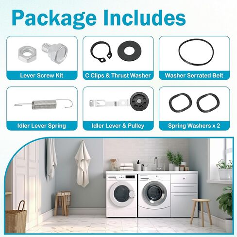 مجموعة بكرة تباطؤ الغسالة 959P3، ورافعة تباطؤ الغسالة ومجموعة شد الحزام مع مسننة متوافقة مع أنظمة الغسيل Alliance Speed ​​Queen SWNYC2HP115TW02 LWN432SP113TW01، استبدل 2020782 in Kuwait