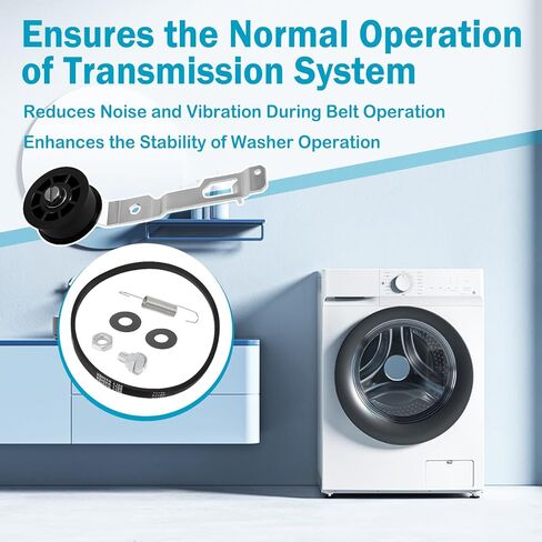 مجموعة بكرة تباطؤ الغسالة 959P3، ورافعة تباطؤ الغسالة ومجموعة شد الحزام مع مسننة متوافقة مع أنظمة الغسيل Alliance Speed ​​Queen SWNYC2HP115TW02 LWN432SP113TW01، استبدل 2020782 in Kuwait