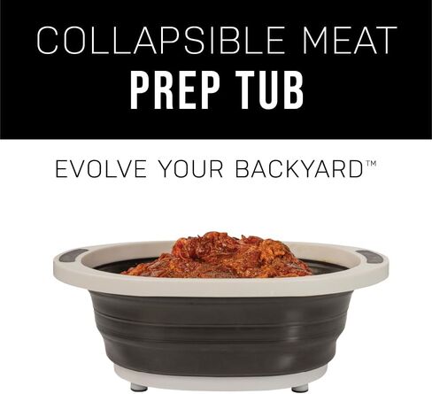 GRILLA Collapsible Meat Prep Tub with Large Capacity, Silicone, Portable, Dishwasher Safe, For Meat Marinating, Prepping, and Storing in Saudi Arabia