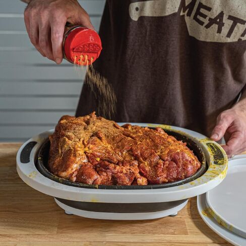 GRILLA Collapsible Meat Prep Tub with Large Capacity, Silicone, Portable, Dishwasher Safe, For Meat Marinating, Prepping, and Storing in Saudi Arabia