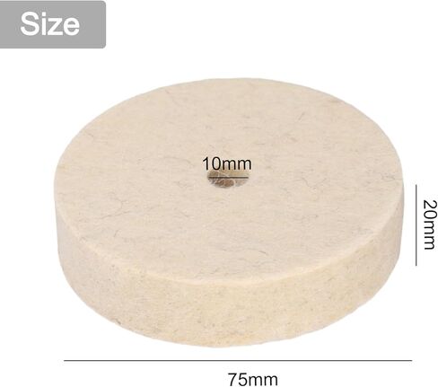 Two 3-Inch Wool Wheel Table Grinder Accessories - Metal Polishing Wheels (Wool Wheels) in Saudi Arabia