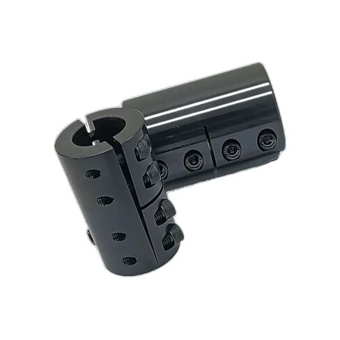 وصلة توصيل بعمود صلب مقاس 5/8 بوصة إلى 1/2 بوصة، قطر خارجي 1-1/2 بوصة، طول 2-1/4 بوصة، وصلة توصيل بمشبك مزدوج، مطلية بأكسيد أسود، مع مجموعة براغي مقاس 1/4-28 × 5/8 بوصة in Kuwait