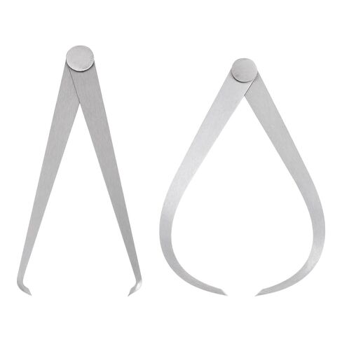 HARFINGTON 2pcs Firm Joint Inside/Outside Caliper 400mm 16 Inch Tool Steel Firm Friction Joint Internal Measurement Tool for Carving Shaping Modeling, Silver in Saudi Arabia