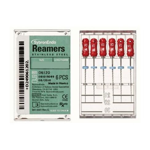 Kerr Dental 06131 SybronEndo Standard Reamers, Stainless Steel #40 25mm Length, 6 per Pack, Endodontic Hand Files in Saudi Arabia