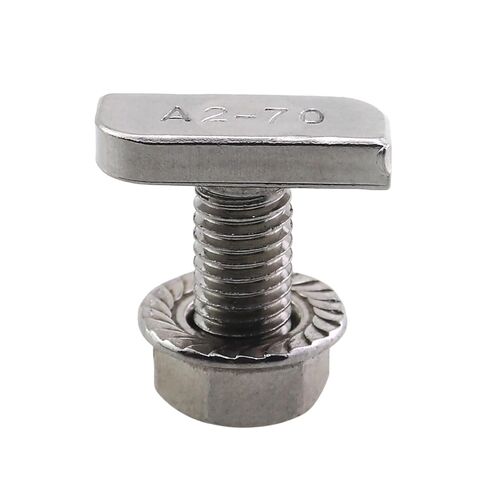 12 قطعة T بولت مجموعة مسامير مطرقة من الفولاذ المقاوم للصدأ وصواميل شفة M8 مناسبة لأنظمة تركيب الطاقة الشمسية الكهروضوئية من الألومنيوم المبثوق in Kuwait