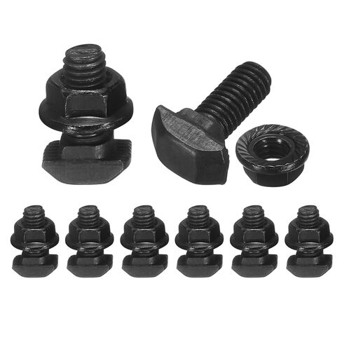 uxcell 8pcs M8x20mm t Slot Drop-in Bolt, Carbon Steel Hammer Head Bolts t Shape Stud Sliding Screw with M8 Hexagon Flange Nuts for European Standard 40 Series Aluminum Profile in Saudi Arabia