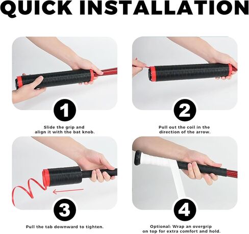 Silicone Bat Grip Tape for Baseball & Softball & Cricket, Easy to Install, 3D Anti-Slip Texture Increase Stickiness, Come with 2Pcs Overgrips for Sweat & Shock Absorption in Saudi Arabia
