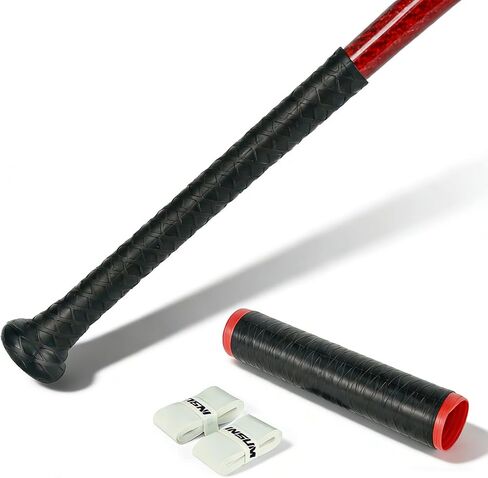 شريط قبضة الخفافيش من السيليكون للبيسبول والكرة اللينة والكريكيت، سهل التركيب، نسيج ثلاثي الأبعاد مضاد للانزلاق يزيد من الالتصاق، يأتي مع قطعتين من المقابض الزائدة لامتصاص العرق والصدمات in Kuwait