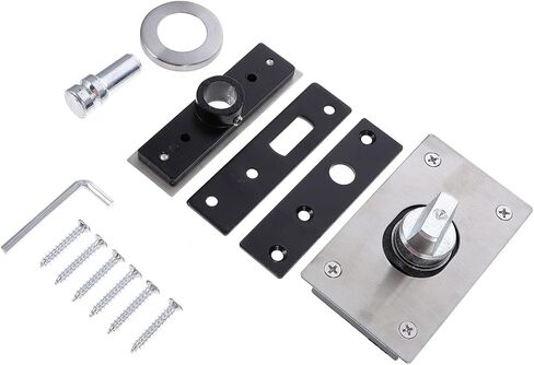 Mobestech Heavy Duty Rotatable Metal Door Hinge Pivot for Wood Doors, Sturdy Silver Finish in Saudi Arabia