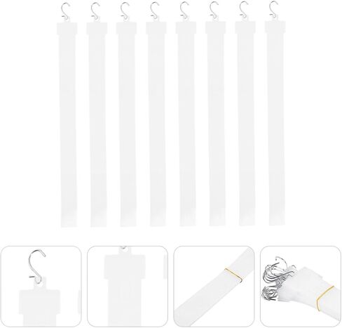 8pcs 50cm Retail Display Hanging Strips with S Hooks Metal Merchandising Rack for Snack Organization and Store Merchandise Hanging in Saudi Arabia