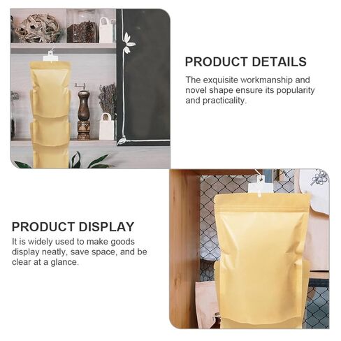 Alipis 8pcs 50cm Retail Display Hanging Strip with Metal Hooks for Merchandising Snacks and Merchandise in Supermarket Shelves in Saudi Arabia