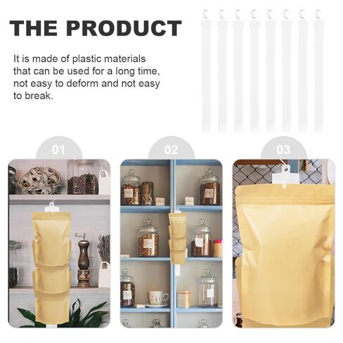 8pcs 50cm Retail Display Hanging Strip with Iron Hooks for Supermarket Merchandising, Multipurpose Hanging Display Strip for Snack and Goods Organization in Saudi Arabia