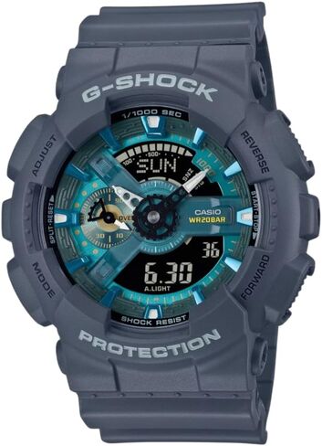 Casio G-Shock White Blue Hidden Glow Analog-Digital Resin Watch GA110HDS-7A in Saudi Arabia