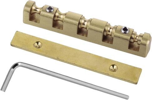 Bass Guitar Nut Brass Roller Nut 45mm Adjustable Bass Nut 5 String Electric BASS Guitar Replacement Parts in Saudi Arabia