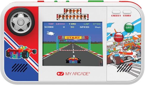 مشغل سباق الممرات الخاص بي في المركز: وحدة التحكم في لعبة Retro Mini Arcade مع مباراتين ، وعناصر تحكم في السباقات الحقيقية شاشة ملونة كاملة in Kuwait