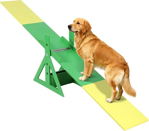 Dogs Agility A-Frame 74.8 x 18.9 Inch Dog Agility Equipment A-Frame Agility Training Equipment Dog Non-Slip Agility Course Equipment for Dogs Jumping Outdoor Dog Pet Ramp Climbing Playground in Kuwait