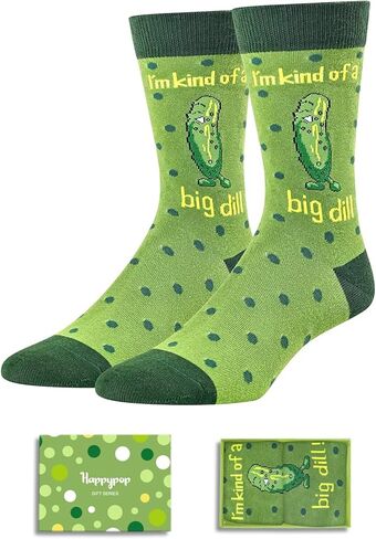 HAPPYPOP Funny Pickle Socks for Men Women, Novelty Pickle Gifts for Pickle Lovers, Pun Socks in Kuwait