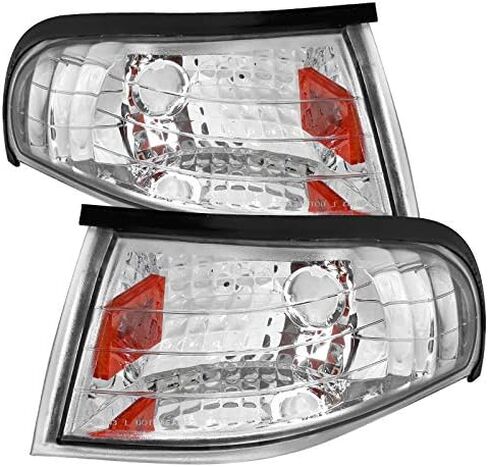 Fits 94-98 Ford Mustang GT SVT Black Corner Parking Lights Signal Lamps Left+Right Pair in Kuwait