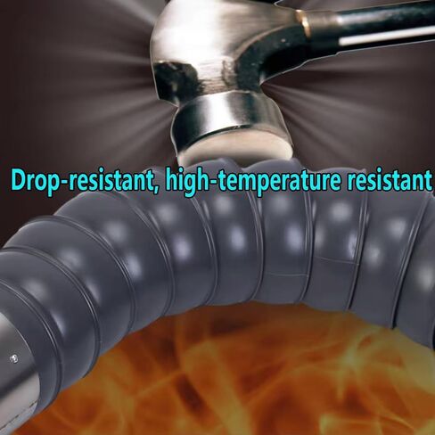 Stainless Steel Fume Hood,Stainless Steel Flexible Duct Collector Arm - 4" & 6" Fume Extractor Hose for Industrial Labs & Workshops, 2m Smoke Dust Exhaust (160mm Diameter) in Kuwait