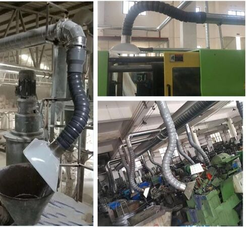 Stainless Steel Fume Hood,Stainless Steel Flexible Duct Collector Arm - 4" & 6" Fume Extractor Hose for Industrial Labs & Workshops, 2m Smoke Dust Exhaust (160mm Diameter) in Kuwait